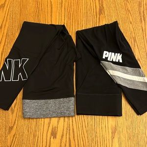 Two pair Victoria’s Secret Pink Leggings